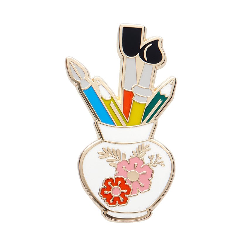 Strokes of Genius Enamel Pin  -  Erstwilder  -  Quirky Resin and Enamel Accessories