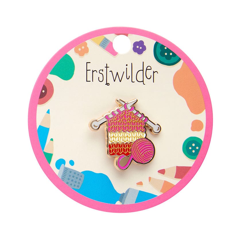 A Stitch in Time Enamel Pin  -  Erstwilder  -  Quirky Resin and Enamel Accessories