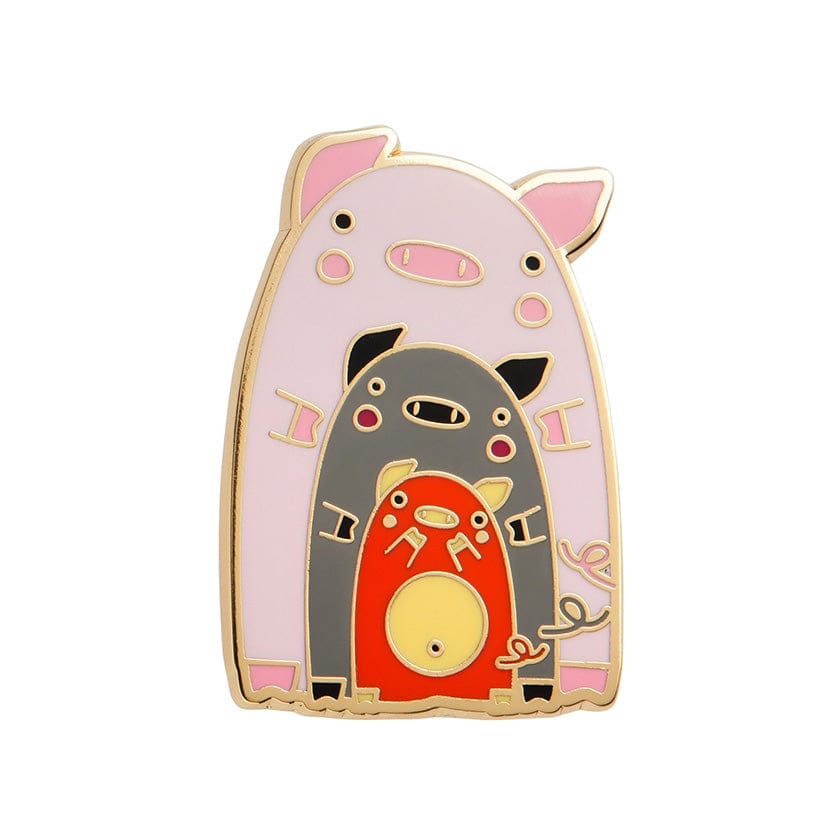 Chinny Chin Chins Enamel Pin  -  Erstwilder  -  Quirky Resin and Enamel Accessories