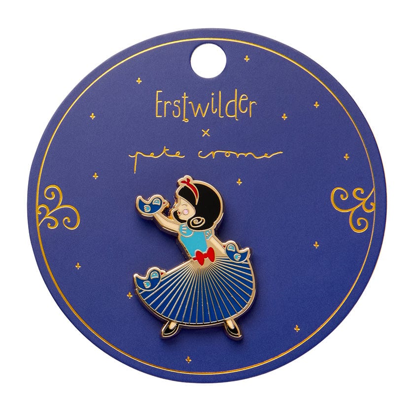 White as Snow Enamel Pin  -  Erstwilder  -  Quirky Resin and Enamel Accessories