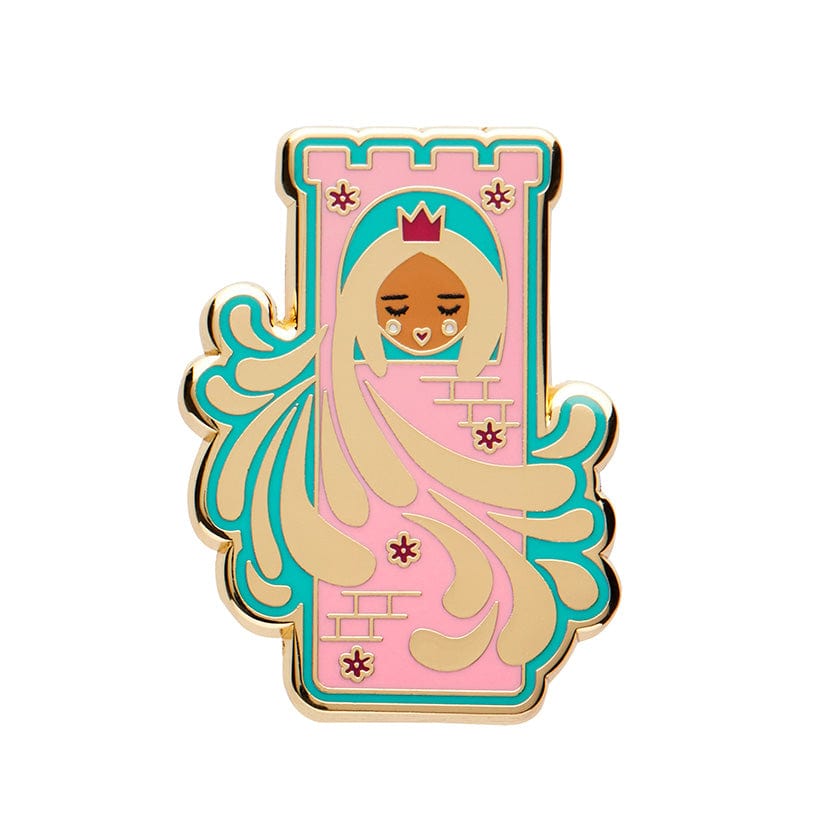 Let Your Hair Down Enamel Pin  -  Erstwilder  -  Quirky Resin and Enamel Accessories