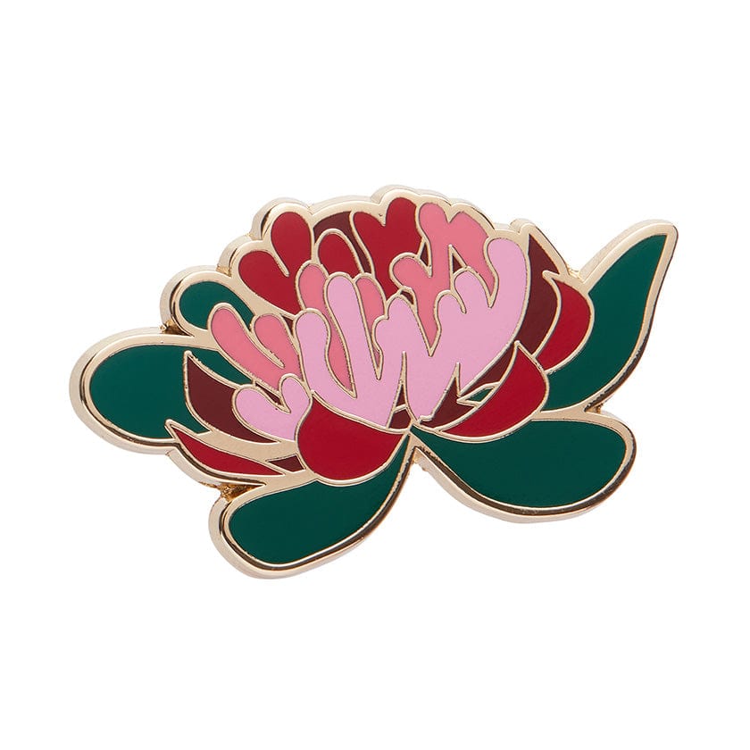 Seen from Afar Waratah Enamel Pin  -  Erstwilder  -  Quirky Resin and Enamel Accessories