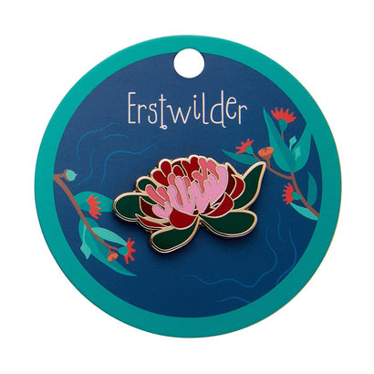 Seen from Afar Waratah Enamel Pin  -  Erstwilder  -  Quirky Resin and Enamel Accessories