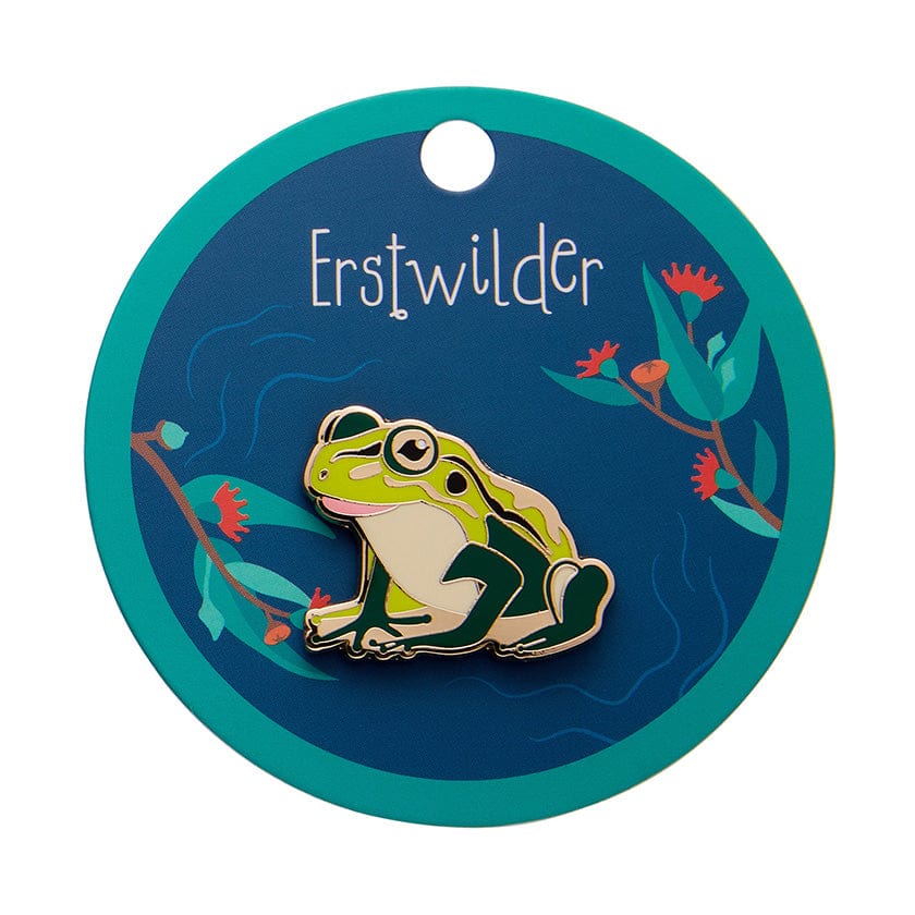 Frodo the Frog Enamel Pin  -  Erstwilder  -  Quirky Resin and Enamel Accessories