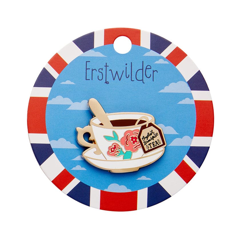 Fancy a Cuppa Enamel Pin  -  Erstwilder  -  Quirky Resin and Enamel Accessories