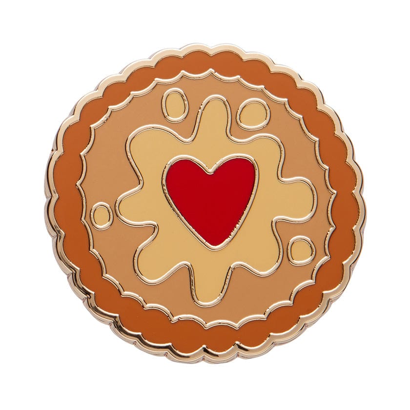 Jammie Dodger Enamel Pin  -  Erstwilder  -  Quirky Resin and Enamel Accessories