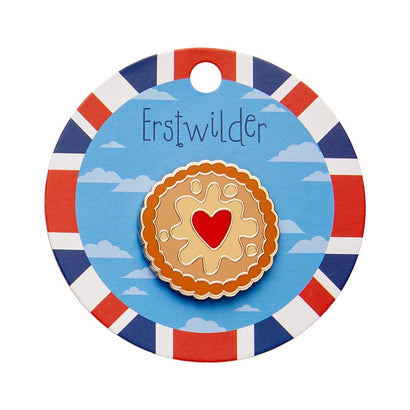 Jammie Dodger Enamel Pin  -  Erstwilder  -  Quirky Resin and Enamel Accessories