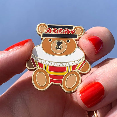 Teddy Yeoman Enamel Pin  -  Erstwilder  -  Quirky Resin and Enamel Accessories