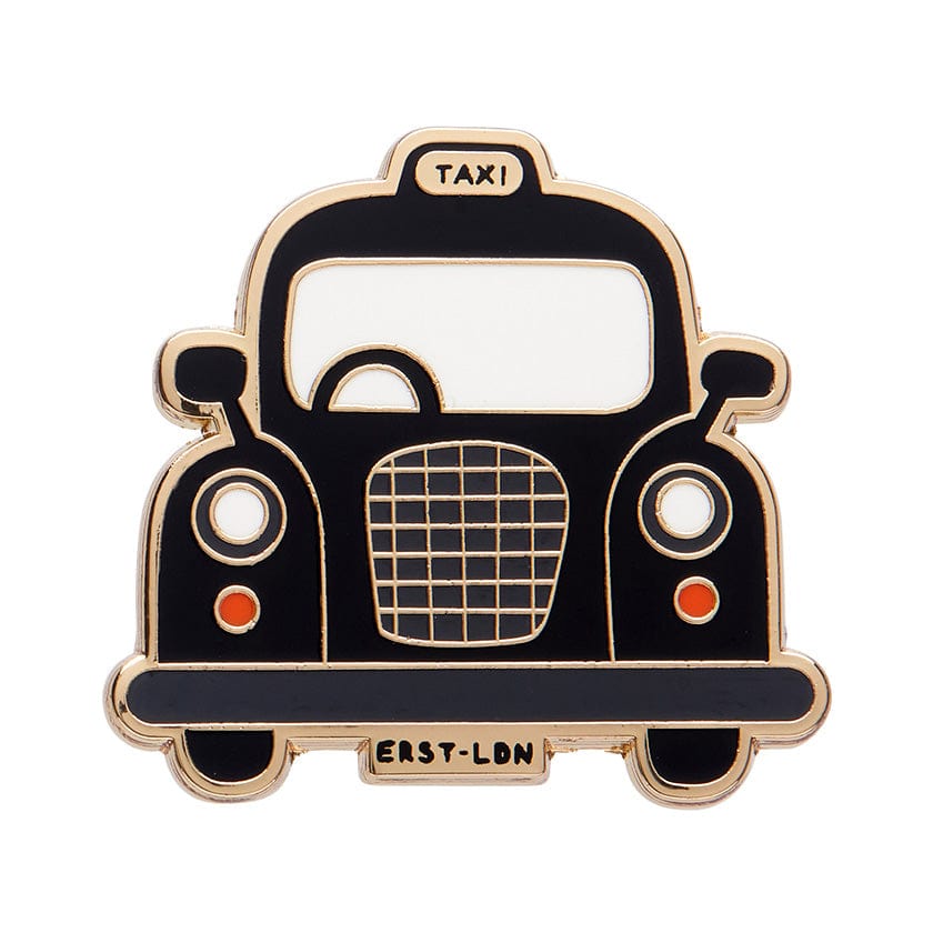 Black Cab Enamel Pin  -  Erstwilder  -  Quirky Resin and Enamel Accessories