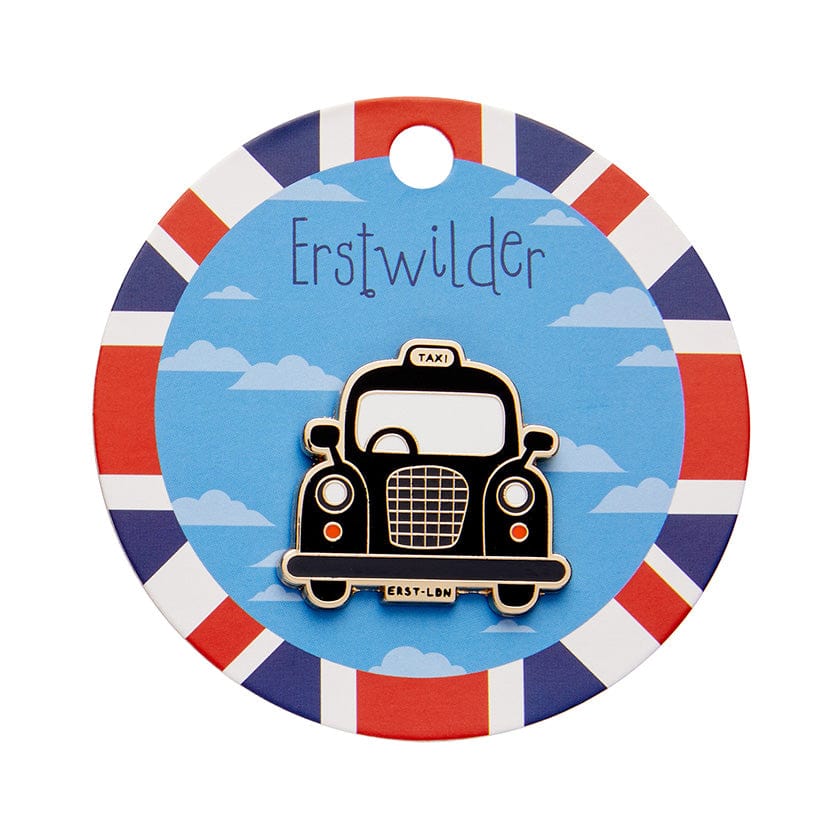 Black Cab Enamel Pin  -  Erstwilder  -  Quirky Resin and Enamel Accessories