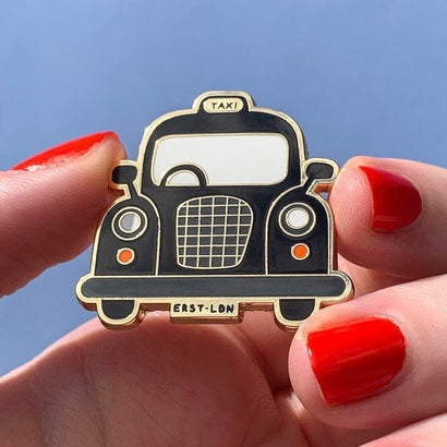 Black Cab Enamel Pin  -  Erstwilder  -  Quirky Resin and Enamel Accessories