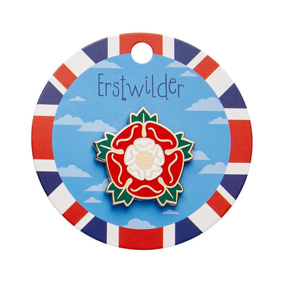 Tudor Rose Enamel Pin  -  Erstwilder  -  Quirky Resin and Enamel Accessories