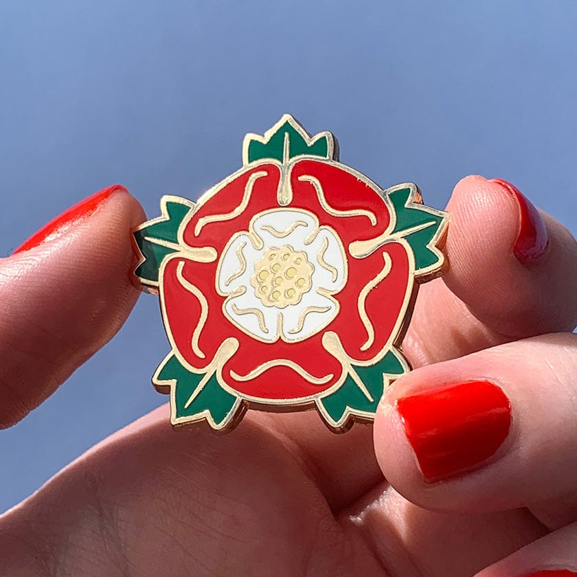 Tudor Rose Enamel Pin  -  Erstwilder  -  Quirky Resin and Enamel Accessories