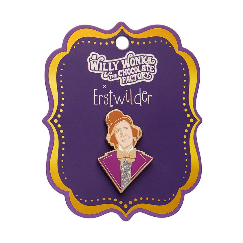 Mr Wonka Enamel Pin  -  Erstwilder  -  Quirky Resin and Enamel Accessories