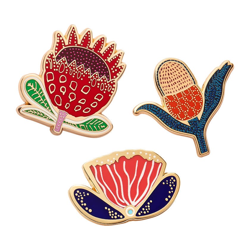 Lauren Rodgers Enamel Pin Pack - 3 Piece  -  Erstwilder  -  Quirky Resin and Enamel Accessories