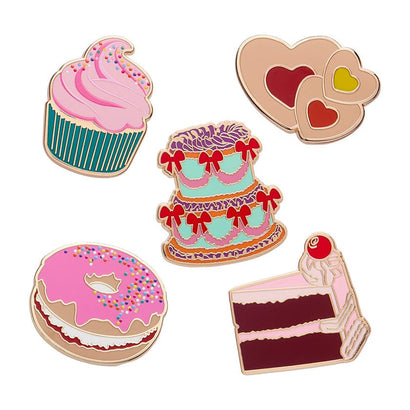 Katherine Sabbath Enamel Pin Pack - 5 Piece  -  Erstwilder  -  Quirky Resin and Enamel Accessories