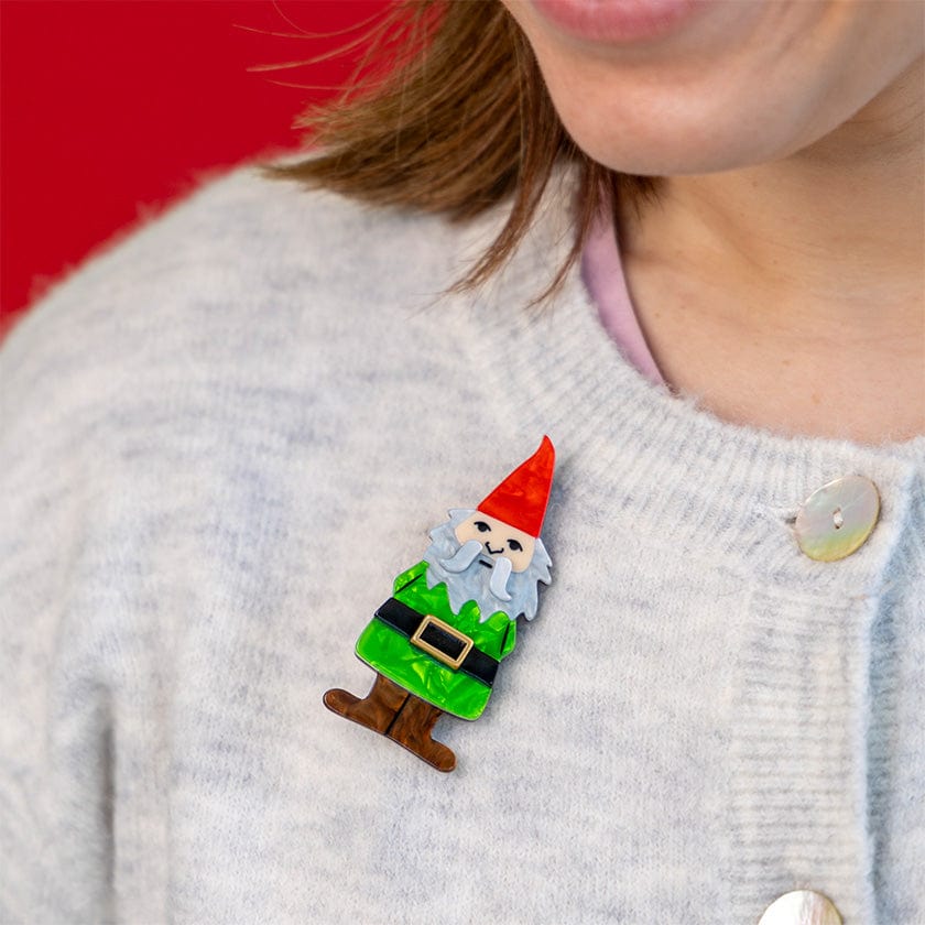 There’s No Place Like Gnome Brooch  -  Erstwilder  -  Quirky Resin and Enamel Accessories