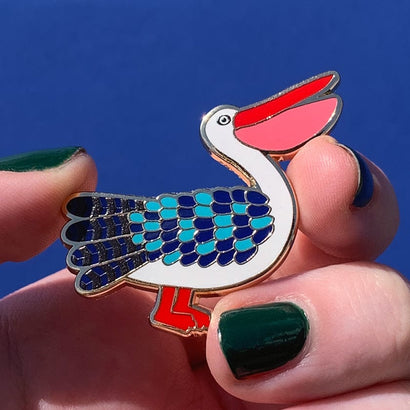 Pelican Perfection Enamel Pin  -  Erstwilder  -  Quirky Resin and Enamel Accessories