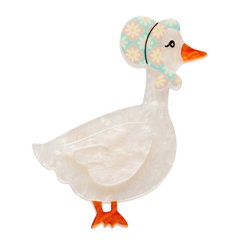 Martha Mother Goose Brooch  -  Erstwilder  -  Quirky Resin and Enamel Accessories