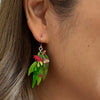 Red Gum Blossom Drop Earrings