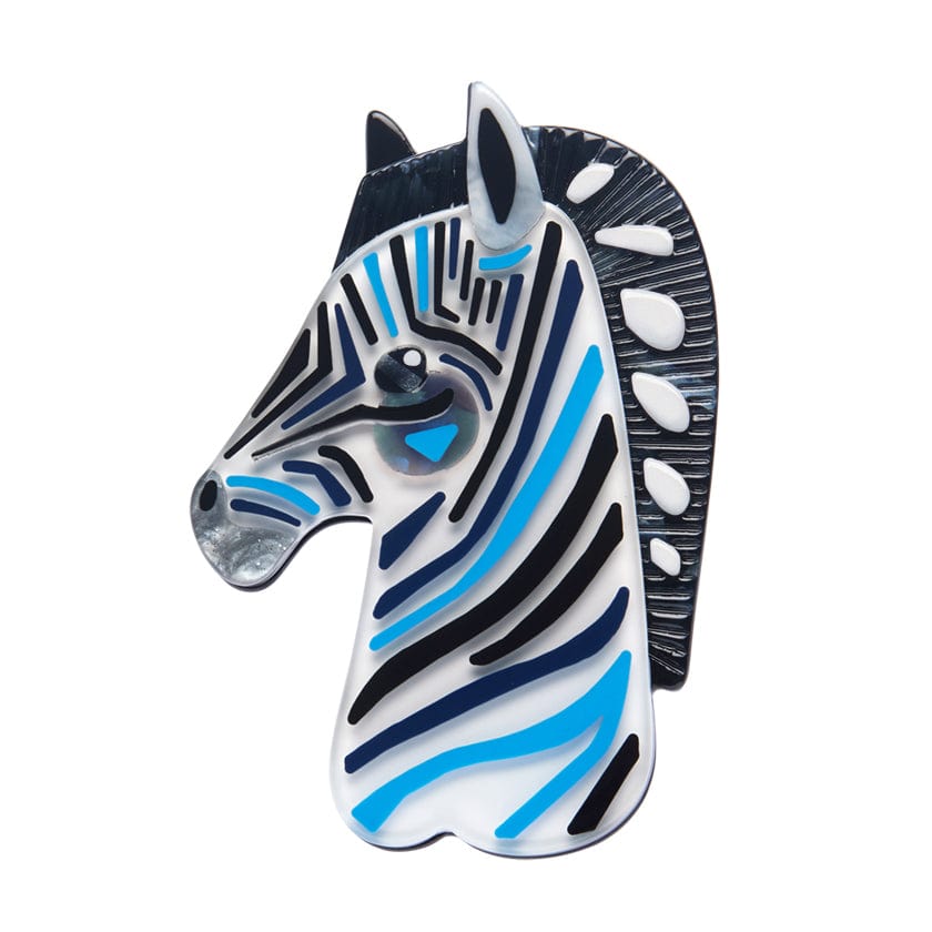 The Zealous Zebra Brooch (IMPERFECT)  -  Erstwilder  -  Quirky Resin and Enamel Accessories