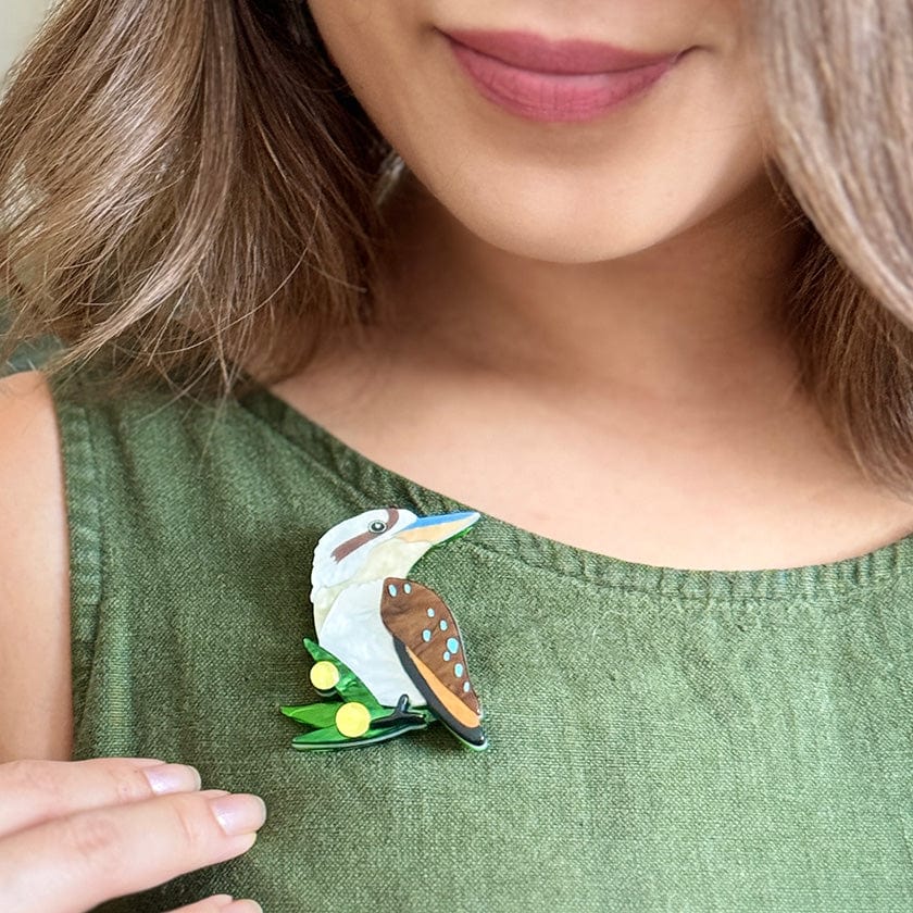 Kirby the Kookaburra Brooch  -  Erstwilder  -  Quirky Resin and Enamel Accessories