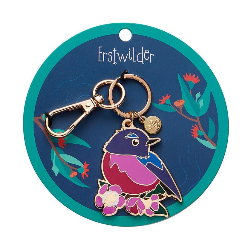 Riley the Robin Key Ring  -  Erstwilder  -  Quirky Resin and Enamel Accessories