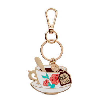 Fancy a Cuppa Enamel Key Ring  -  Erstwilder  -  Quirky Resin and Enamel Accessories