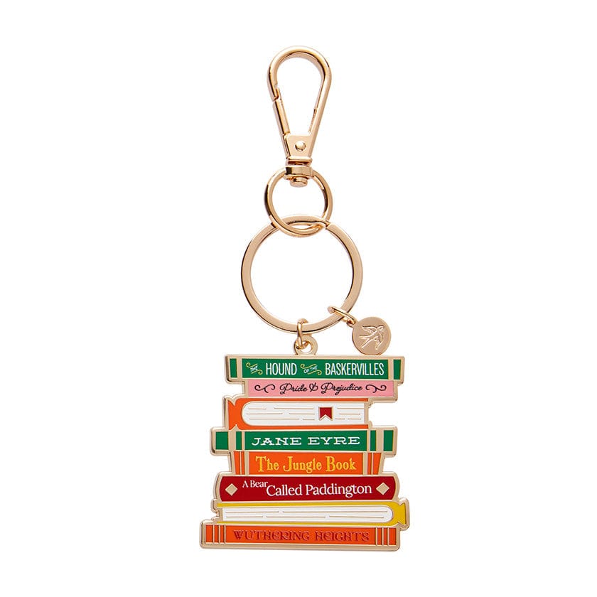 Literary Gems Enamel Key Ring  -  Erstwilder  -  Quirky Resin and Enamel Accessories