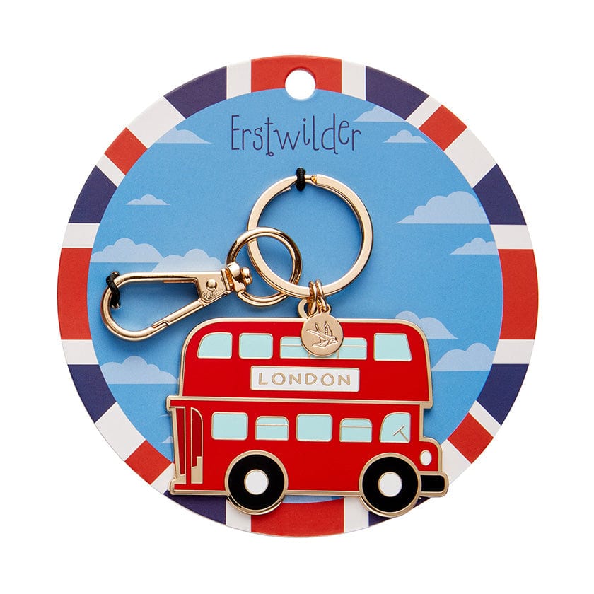 Double-Decker Enamel Key Ring  -  Erstwilder  -  Quirky Resin and Enamel Accessories