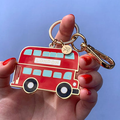 Double-Decker Enamel Key Ring  -  Erstwilder  -  Quirky Resin and Enamel Accessories