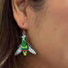 Glimmer the Hawk Moth Drop Earrings