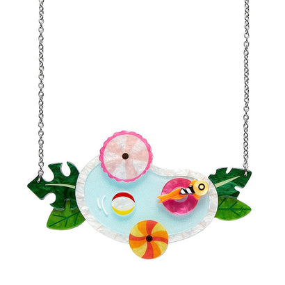 The Pool Party Necklace  -  Erstwilder  -  Quirky Resin and Enamel Accessories