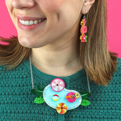 The Pool Party Necklace  -  Erstwilder  -  Quirky Resin and Enamel Accessories