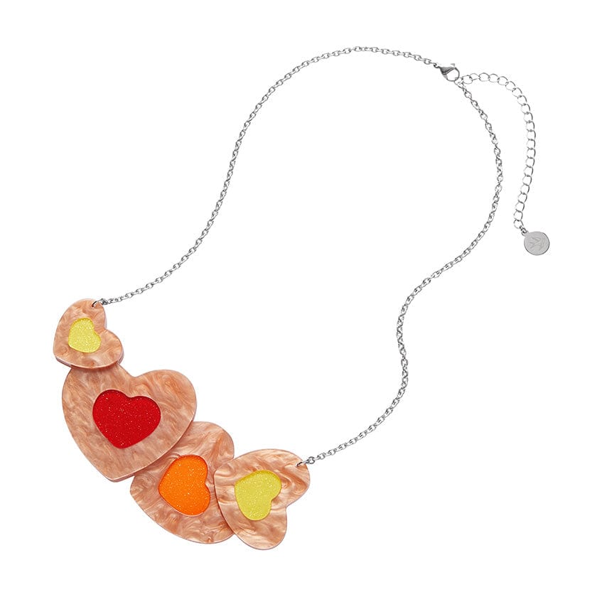 Lolly Heart Cookies Necklace  -  Erstwilder  -  Quirky Resin and Enamel Accessories