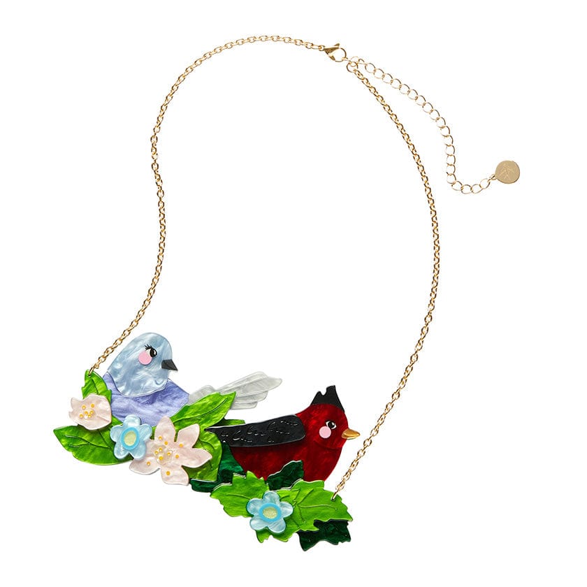 Pretty Birds Necklace  -  Erstwilder  -  Quirky Resin and Enamel Accessories