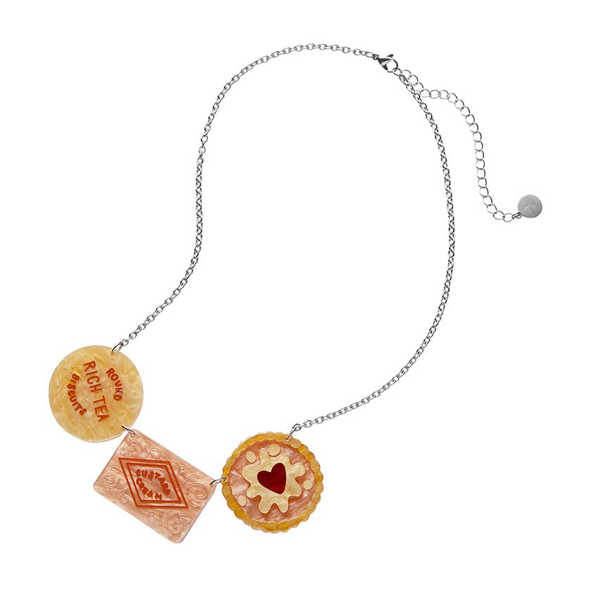 A Biscuit or Three Necklace  -  Erstwilder  -  Quirky Resin and Enamel Accessories