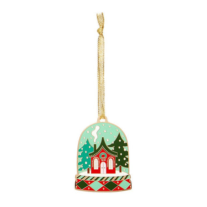 Seasonal Snow Globe Enamel Tree Ornament  -  Erstwilder  -  Quirky Resin and Enamel Accessories