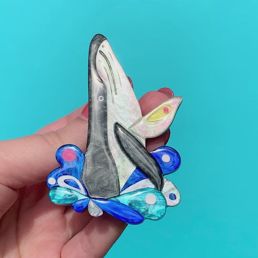 Whale brooch on sale