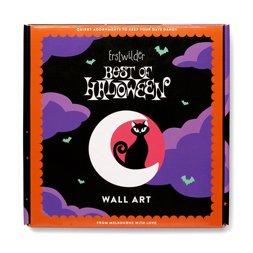 Cara the Halloween Kitty Wall Art  -  Erstwilder  -  Quirky Resin and Enamel Accessories