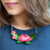 Crimson Bouquet Necklace