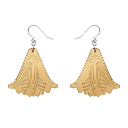 Erstwilder Lotus Mirror Drop Earrings - Gold AM1EE05