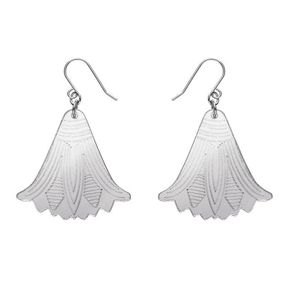 Erstwilder Lotus Mirror Drop Earrings - Silver AM1EE06