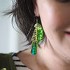 Flossie the Budgie Drop Earrings