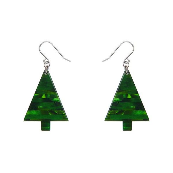 Small Green Holographic Glitter Christmas Tree Earrings – Daisy Dream  Boutique