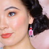 Pink Gin Party Drop Earrings