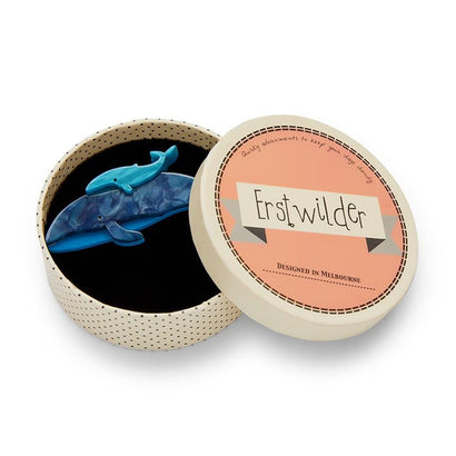 Erstwilder Benevolent Behemoths Blue Whale Brooch BH6856-3000