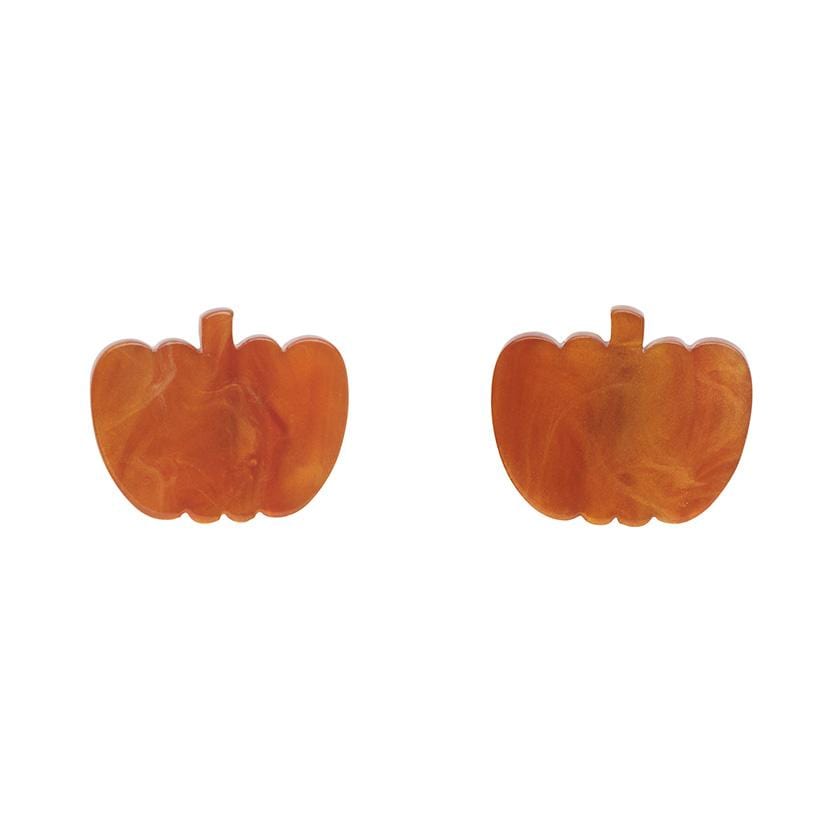 Erstwilder Essentials Pumpkin Ripple Resin Stud Earrings - Orange EE0013-RI6000