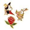 Kitchy Witch Alice's Wonderland Queen & Roses Pin Pack - 3 Piece