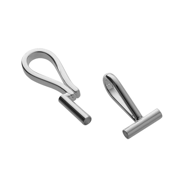 High Quality Silver Color Metal Hook Tie Bar For Men Suit Clasp